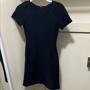 Navy Textured Dress